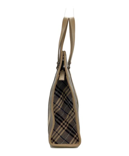 BURBERRY BLUE LABEL（バーバリー ブルー レーベル）BURBERRY BLUE LABEL (バーバリー ブルー レーベル) トートバッグ グレー×ベージュの古着・服飾アイテム