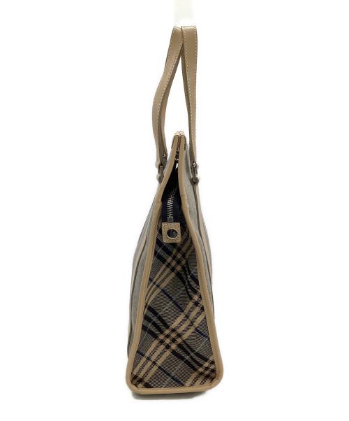 BURBERRY BLUE LABEL（バーバリー ブルー レーベル）BURBERRY BLUE LABEL (バーバリー ブルー レーベル) トートバッグ グレー×ベージュの古着・服飾アイテム
