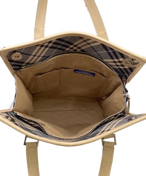 BURBERRY BLUE LABEL（バーバリー ブルー レーベル）BURBERRY BLUE LABEL (バーバリー ブルー レーベル) トートバッグ グレー×ベージュの古着・服飾アイテム