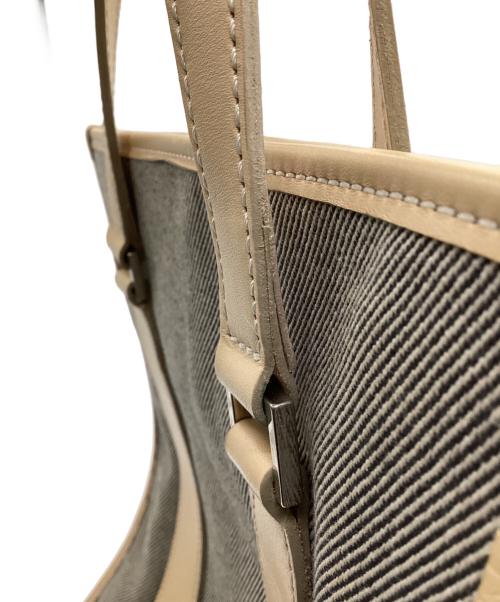 BURBERRY BLUE LABEL（バーバリー ブルー レーベル）BURBERRY BLUE LABEL (バーバリー ブルー レーベル) トートバッグ グレー×ベージュの古着・服飾アイテム