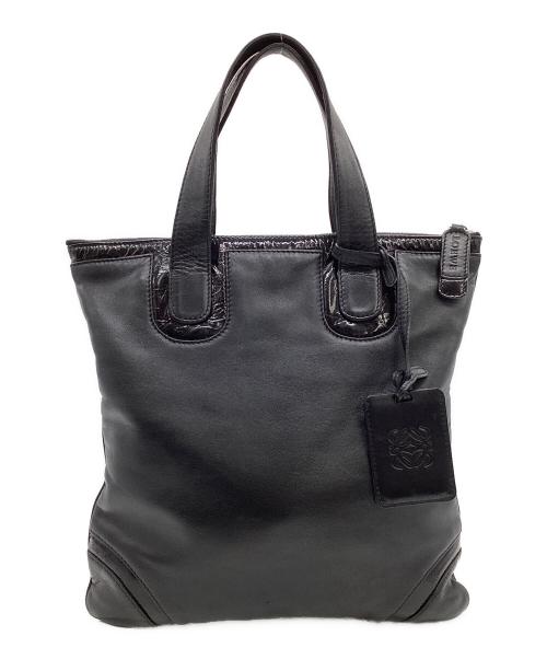 LOEWE（ロエベ）LOEWE (ロエベ) ナッパレザー トートバッグ ブラックの古着・服飾アイテム