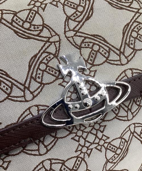 Vivienne Westwood（ヴィヴィアンウエストウッド）Vivienne Westwood (ヴィヴィアンウエストウッド) チェーンショルダーバッグ グレー×ブラウンの古着・服飾アイテム