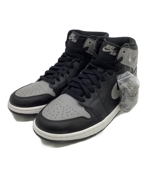 NIKE（ナイキ）NIKE (ナイキ) AIR JORDAN 1 RETRO HIGH OG（エア ジョーダン 1 レトロ ハイ オージー） ブラック×グレー サイズ:US8.5の古着・服飾アイテム