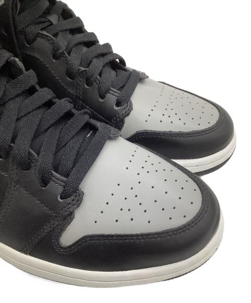 NIKE（ナイキ）NIKE (ナイキ) AIR JORDAN 1 RETRO HIGH OG（エア ジョーダン 1 レトロ ハイ オージー） ブラック×グレー サイズ:US8.5の古着・服飾アイテム