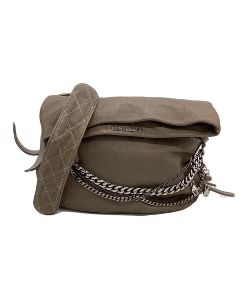 JIMMY CHOO（ジミーチュウ）JIMMY CHOO (ジミーチュウ) バイカー ショルダーバッグ ベージュの古着・服飾アイテム