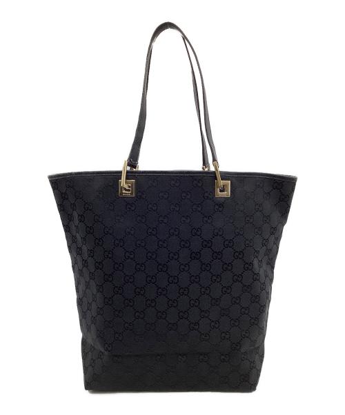 GUCCI（グッチ）GUCCI (グッチ) GGキャンバス トートバッグ ブラックの古着・服飾アイテム