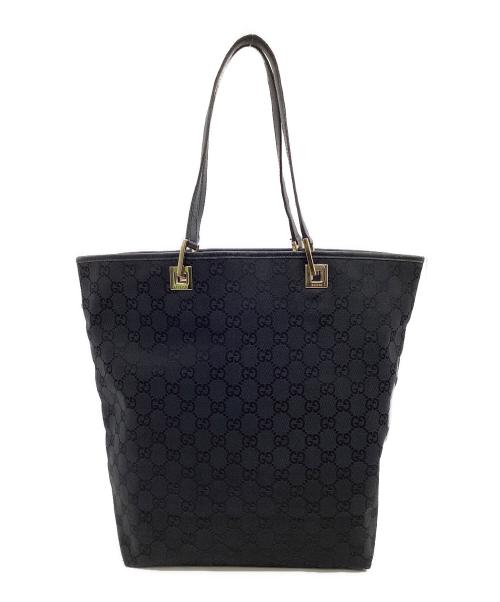 GUCCI（グッチ）GUCCI (グッチ) GGキャンバス トートバッグ ブラックの古着・服飾アイテム