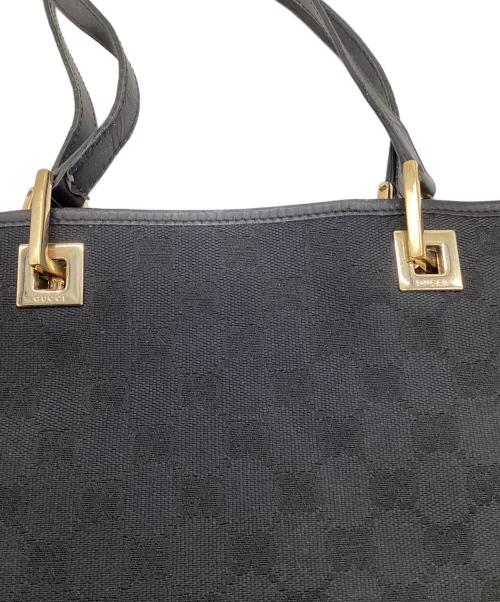 GUCCI（グッチ）GUCCI (グッチ) GGキャンバス トートバッグ ブラックの古着・服飾アイテム