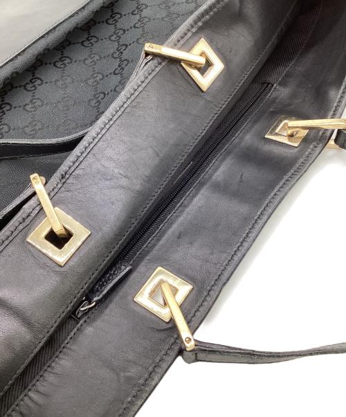 GUCCI（グッチ）GUCCI (グッチ) GGキャンバス トートバッグ ブラックの古着・服飾アイテム