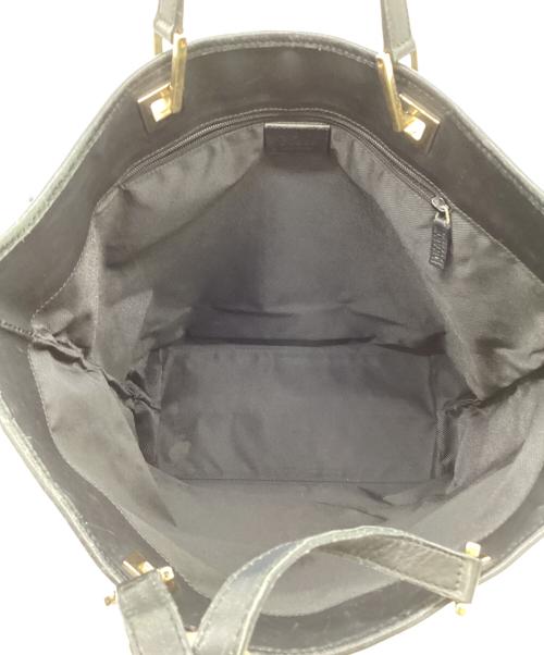 GUCCI（グッチ）GUCCI (グッチ) GGキャンバス トートバッグ ブラックの古着・服飾アイテム