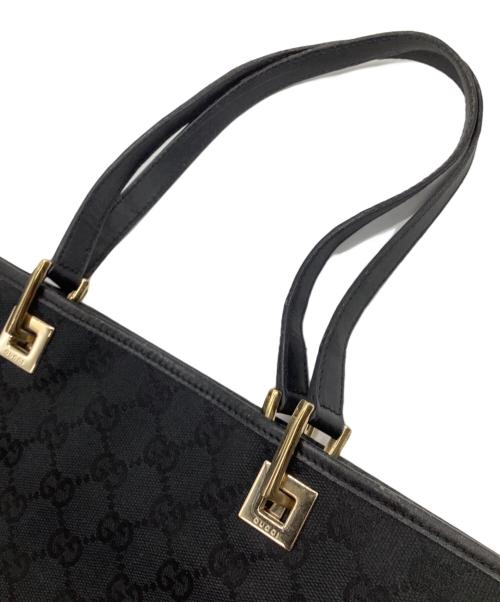 GUCCI（グッチ）GUCCI (グッチ) GGキャンバス トートバッグ ブラックの古着・服飾アイテム
