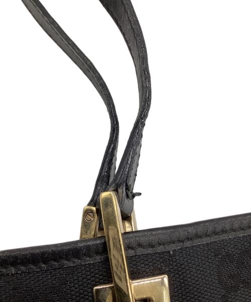 GUCCI（グッチ）GUCCI (グッチ) GGキャンバス トートバッグ ブラックの古着・服飾アイテム