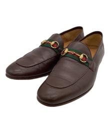 GUCCI（グッチ）の古着「シェリーライン ビット ローファー」｜ブラウン