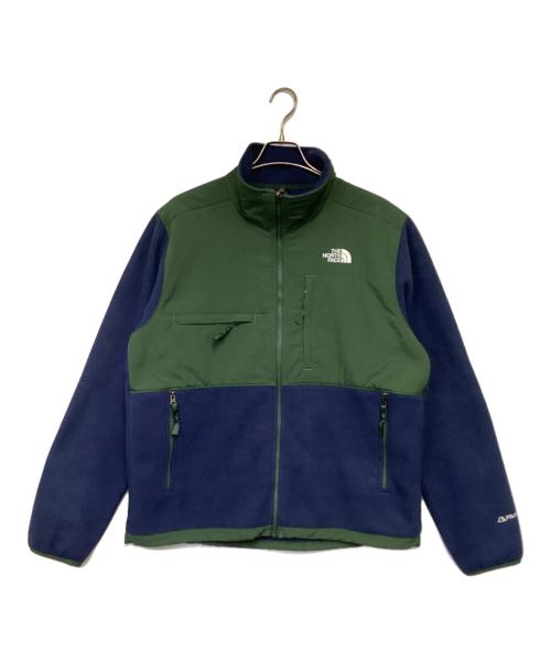 THE NORTH FACE（ザ ノース フェイス）THE NORTH FACE (ザ ノース フェイス) Denali Jacket（デナリジャケット） グリーン×ネイビー サイズ:L（実寸値要確認）の古着・服飾アイテム