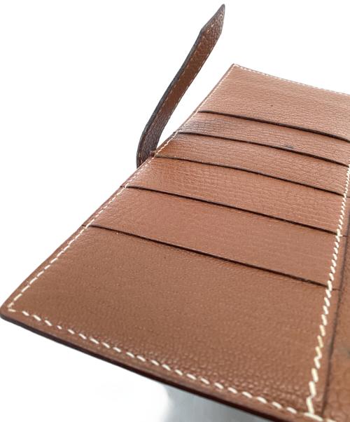 HERMES（エルメス）HERMES (エルメス) ベアン クラシック シェーブル 長財布 ブラウンの古着・服飾アイテム