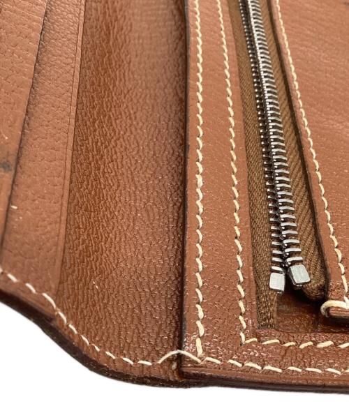 HERMES（エルメス）HERMES (エルメス) ベアン クラシック シェーブル 長財布 ブラウンの古着・服飾アイテム