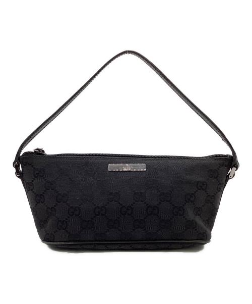 GUCCI（グッチ）GUCCI (グッチ) GGキャンバス アクセサリーポーチ ブラックの古着・服飾アイテム