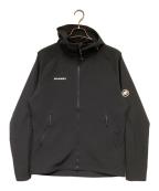 MAMMUTマムート）の古着「Macun 2.0 SO Hooded Jacket（マクン 2.0 ソフトシェル フーデッド ジャケット）」｜ブラック