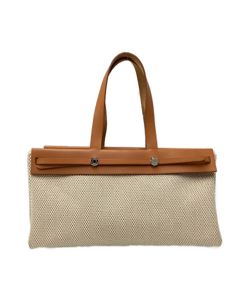 HERMES（エルメス）HERMES (エルメス) カバスMM ブラウン×ベージュ カバスMM C□Gの古着・服飾アイテム