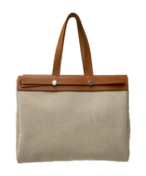 HERMES（エルメス）HERMES (エルメス) カバスMM ブラウン×ベージュ カバスMM C□Gの古着・服飾アイテム