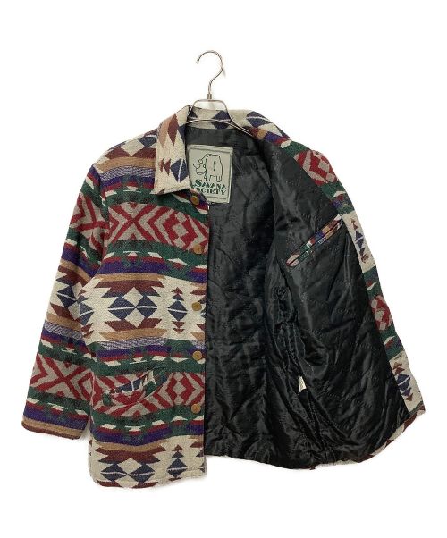 SAVANA SOCIETY（サバナソサエティー）SAVANA SOCIETY (サバナソサエティー) コート マルチカラー サイズ:Sの古着・服飾アイテム