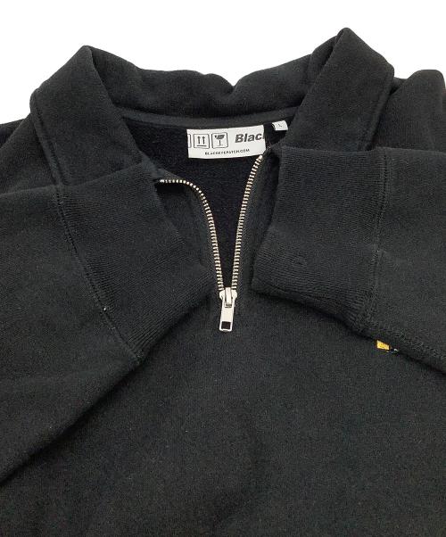 BlackEyePatch（ブラックアイパッチ）BlackEyePatch (ブラックアイパッチ) スウェット NAUTICAL HALF ZIP SWEAT ブラック サイズ:Lの古着・服飾アイテム