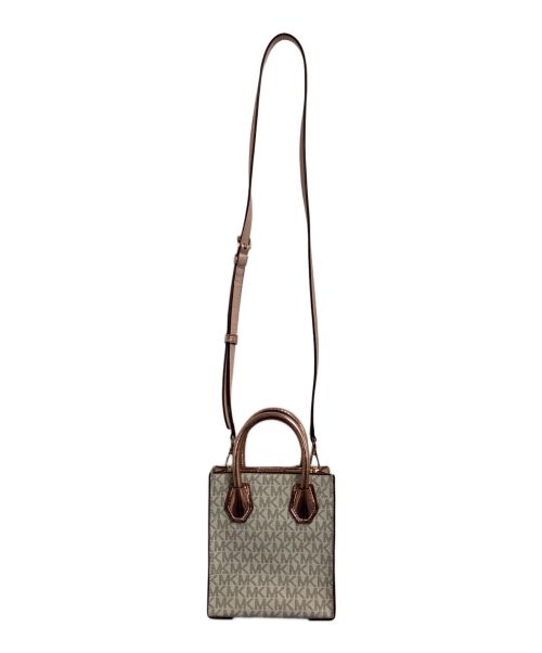 MICHAEL KORS（マイケル・コース）MICHAEL KORS (マイケルコース) Mercer Signature Logo Crossbody Bag ホワイトの古着・服飾アイテム