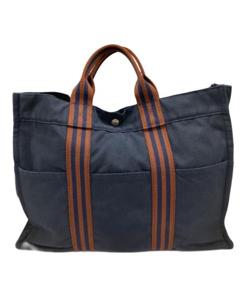 HERMES（エルメス）HERMES (エルメス) フールトゥMM ネイビー×ブラウンの古着・服飾アイテム