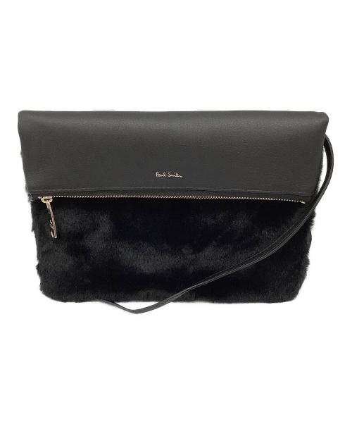 PAUL SMITH（ポールスミス）PAUL SMITH (ポールスミス) フォルドオーバー ショルダーバッグ ブラックの古着・服飾アイテム