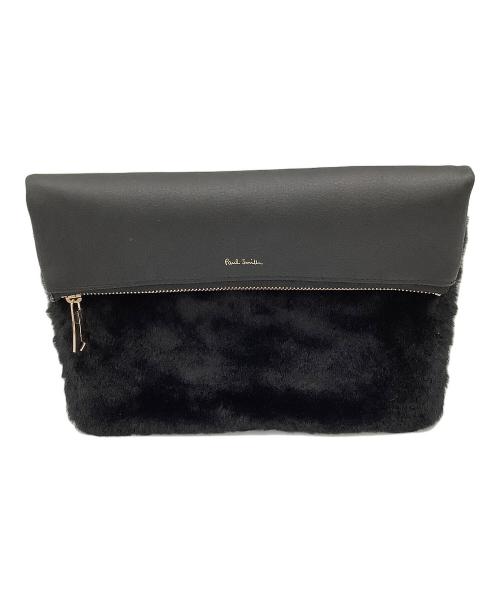 PAUL SMITH（ポールスミス）PAUL SMITH (ポールスミス) フォルドオーバー ショルダーバッグ ブラックの古着・服飾アイテム