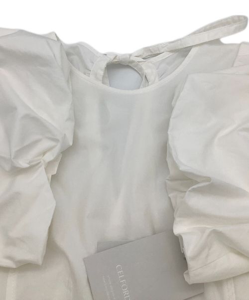 CELFORD（セルフォード）CELFORD (セルフォード) バックフレアワンピース ホワイト サイズ:36の古着・服飾アイテム