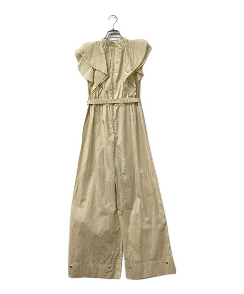 Snidel（スナイデル）Snidel (スナイデル) ORGANICSフリルスリーブオールインワン イエローの古着・服飾アイテム