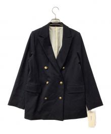 Mila Owen（ミラオーウェン）の古着「ジャケット 金釦ダブルブレザーオーバージャケット」｜ネイビー