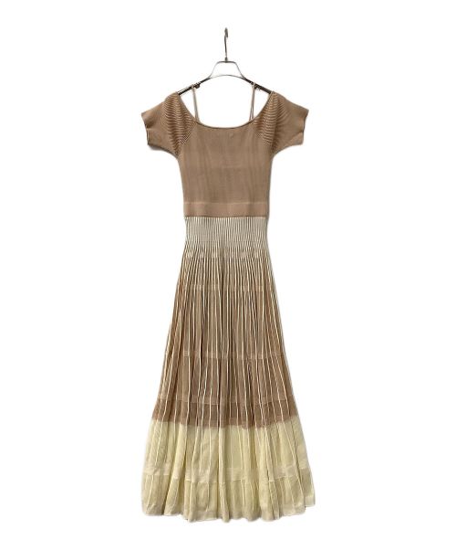 eimy istoire（エイミーイストワール）eimy istoire (エイミーイストワール) ワンピース ピンク×アイボリー サイズ:Fの古着・服飾アイテム