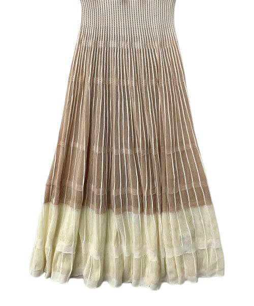 eimy istoire（エイミーイストワール）eimy istoire (エイミーイストワール) ワンピース ピンク×アイボリー サイズ:Fの古着・服飾アイテム