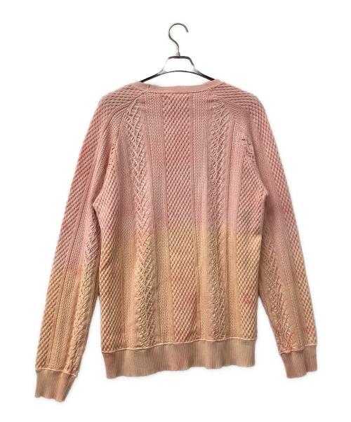 CAL O LINE（キャルオーライン）CAL O LINE (キャルオーライン) ニット　タイダイ ピンク サイズ:Lの古着・服飾アイテム