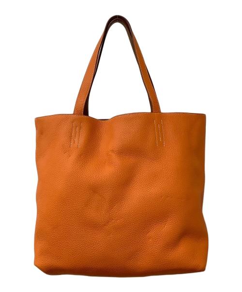 HERMES（エルメス）HERMES (エルメス) ドゥブルセンス40リバーシブルトートバッグ オレンジ×ブラウンの古着・服飾アイテム