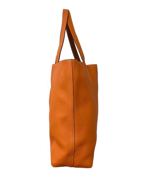 HERMES（エルメス）HERMES (エルメス) ドゥブルセンス40リバーシブルトートバッグ オレンジ×ブラウンの古着・服飾アイテム
