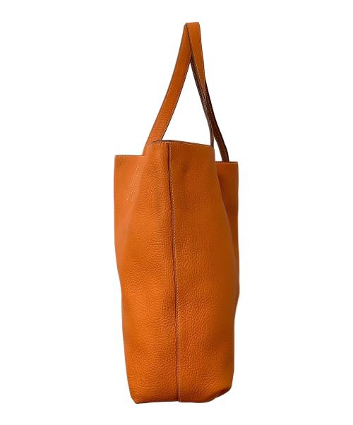 HERMES（エルメス）HERMES (エルメス) ドゥブルセンス40リバーシブルトートバッグ オレンジ×ブラウンの古着・服飾アイテム