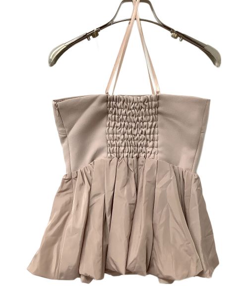 Snidel（スナイデル）Snidel (スナイデル) ペプラムベアトップ&パンツセット ピンクの古着・服飾アイテム