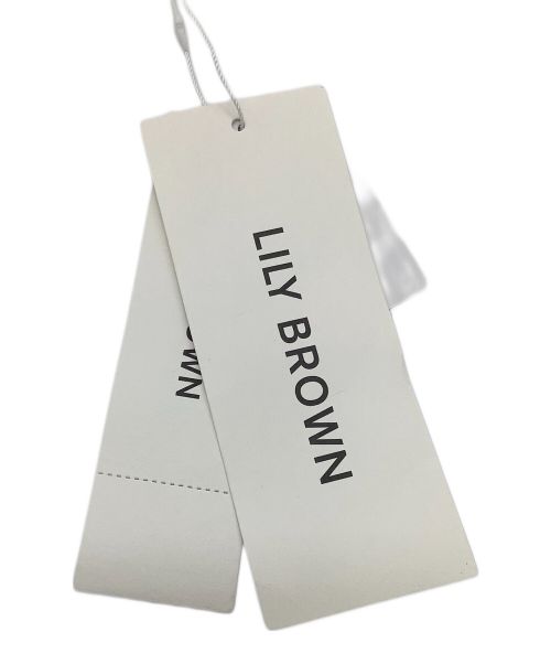 Lily Brown（リリーブラウン）Lily Brown (リリーブラウン) フリルドッキングニットワンピース ホワイト サイズ:FREE 未使用品の古着・服飾アイテム