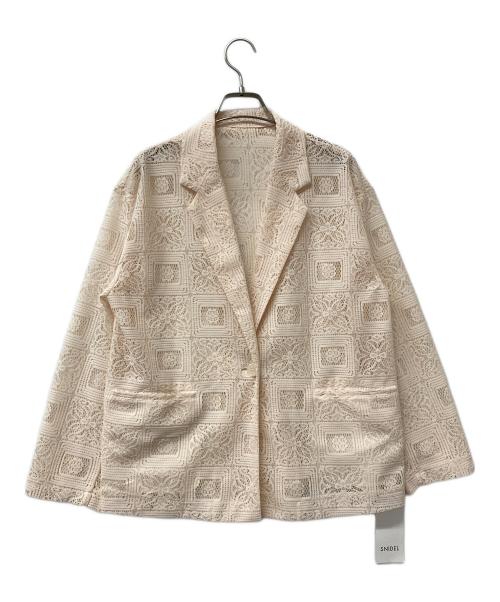 Snidel（スナイデル）Snidel (スナイデル) ジャケット パネルレースジャケット アイボリーの古着・服飾アイテム