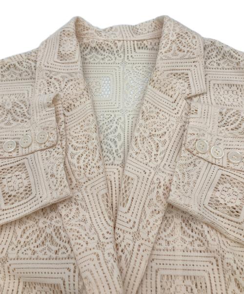 Snidel（スナイデル）Snidel (スナイデル) ジャケット パネルレースジャケット アイボリーの古着・服飾アイテム