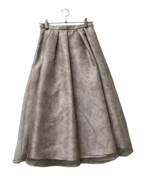CELFORD（セルフォード）CELFORD (セルフォード) ロングスカート　花柄 ベージュ サイズ:Mの古着・服飾アイテム