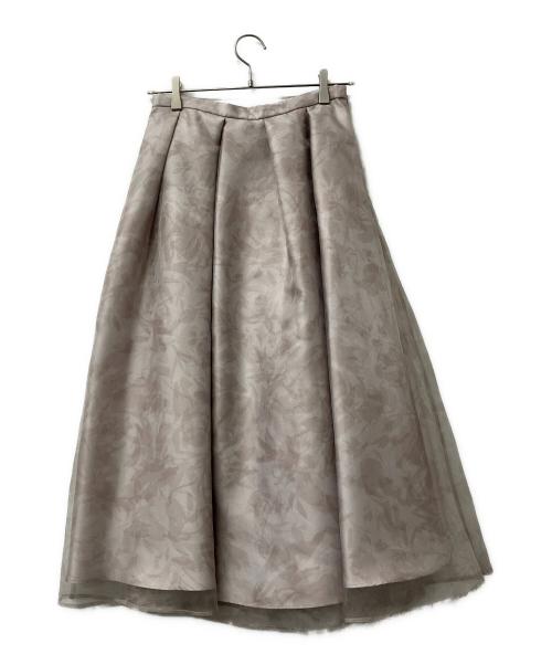 CELFORD（セルフォード）CELFORD (セルフォード) ロングスカート　花柄 ベージュ サイズ:Mの古着・服飾アイテム