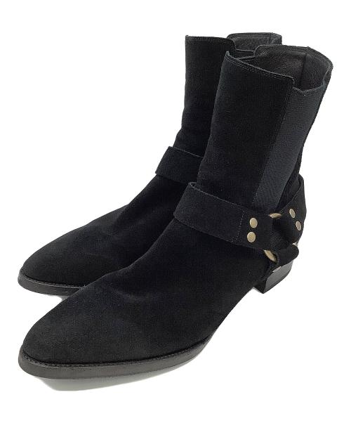 WH（ダブルエイチ）WH (ダブルエイチ) サイドゴアリングブーツ 菅原靴店別注モデル ブラック サイズ:10の古着・服飾アイテム