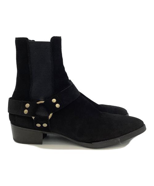 WH（ダブルエイチ）WH (ダブルエイチ) サイドゴアリングブーツ 菅原靴店別注モデル ブラック サイズ:10の古着・服飾アイテム