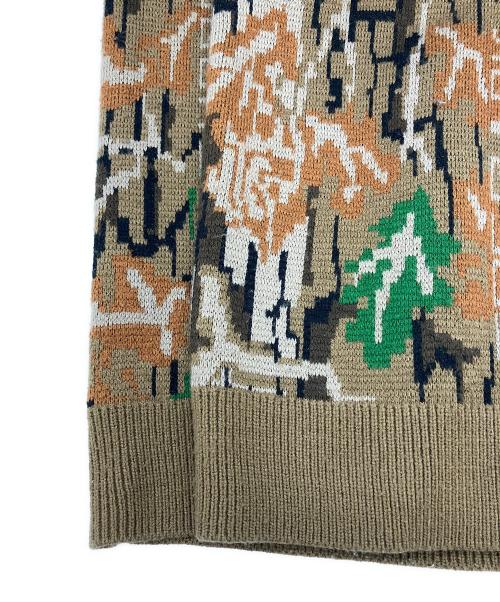 SUPREME（シュプリーム）SUPREME (シュプリーム) 厚手ニット　ブラウン×グリーン　Trebark Camo Sweater　 ブラウン サイズ:Lの古着・服飾アイテム