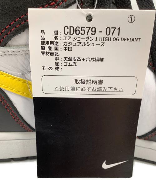 NIKE（ナイキ）NIKE (ナイキ) ハイカットスニーカー AIR JPRDAN 1 HIGH OG DEFIANT ホワイト×ブラック サイズ:cm 28の古着・服飾アイテム