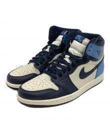 NIKE（ナイキ）の古着「ハイカットスニーカー Air Jordan 1 Retro High OG "Obsidian/University Blue"」｜ホワイト×ネイビー×ブルー
